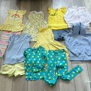 Bundle of yellow/blue/white girls clothes 6/6x